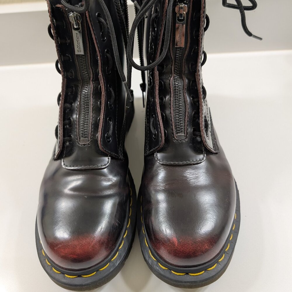Dr. Martens 1460 Women's  Pascal Leather Zipper Cherry Red Arcadia Boots